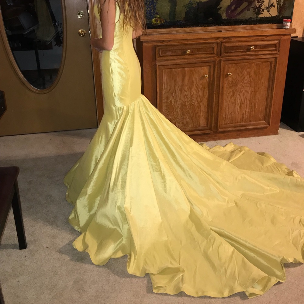 Jovani Yellow Prom Dress - Picture 6 of 8